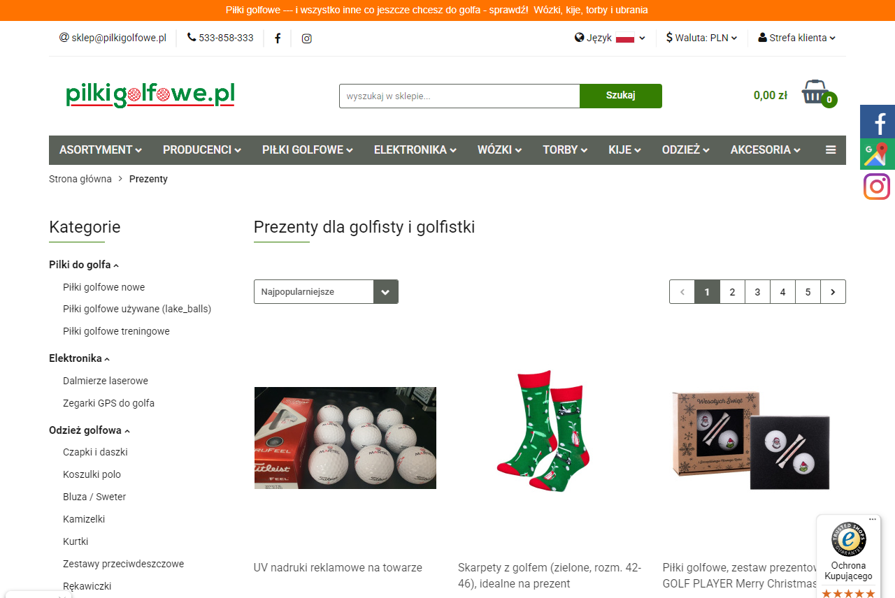 Prezenty dla golfisty do 100 zł, 300 zł i 1000 zł - co realnie ma sens?