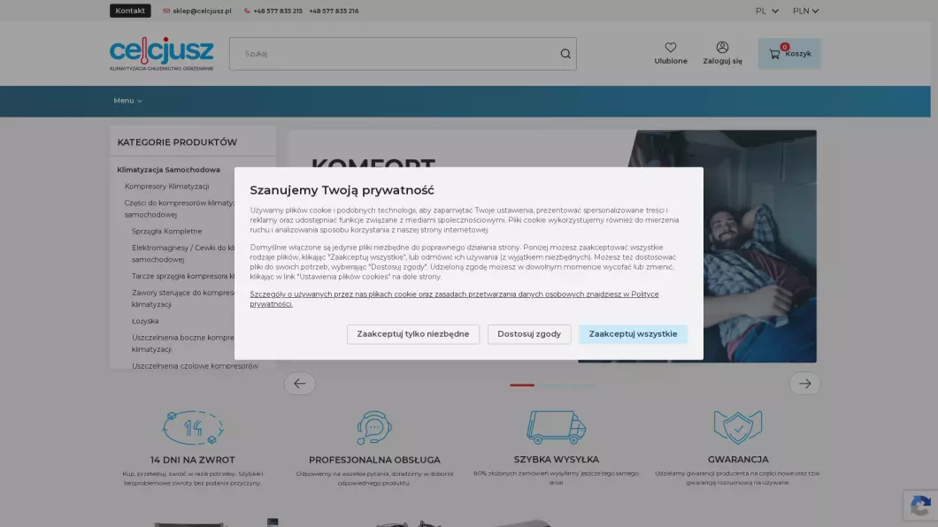 Części do klimatyzacji samochodowej | Sklep internetowy Sklepcelcjusz.pl